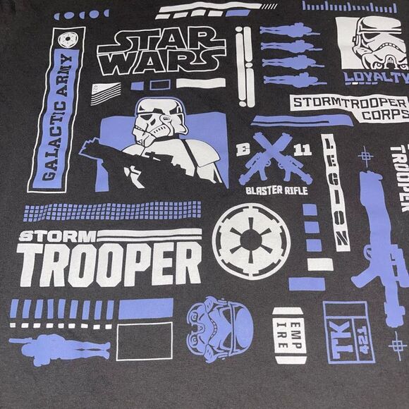 Disney Star Wars Storm Trooper Grey‎ T-Shirt - Size Small - Picture 2 of 6